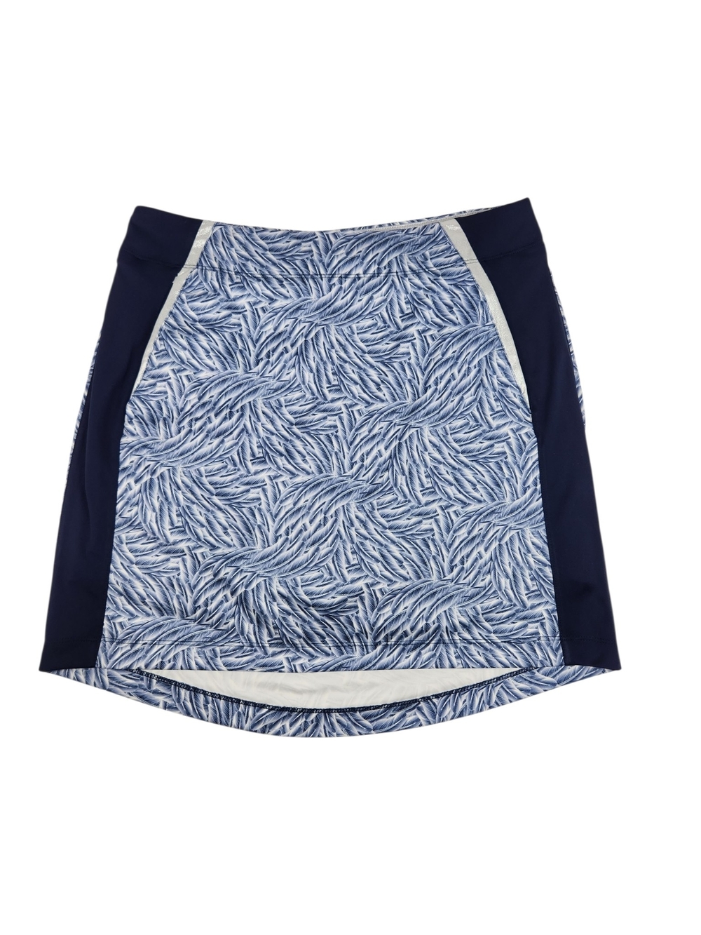 Greg Norman Blue Feather Print Golf Skort Size Medium Athletic Tennis Pickleball